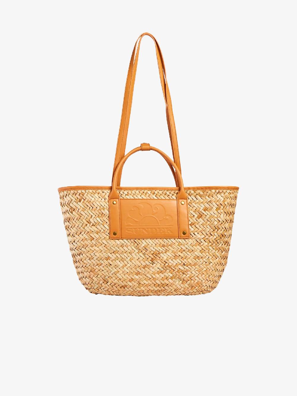 SUNDEK Borsa a mano FRAN BIG TOTE AW631ABST100 donna ramié beige