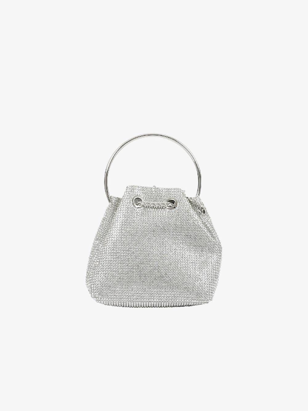 EXE' Borsa A Mano Luxury Strass CAO7-16 Donna Argento