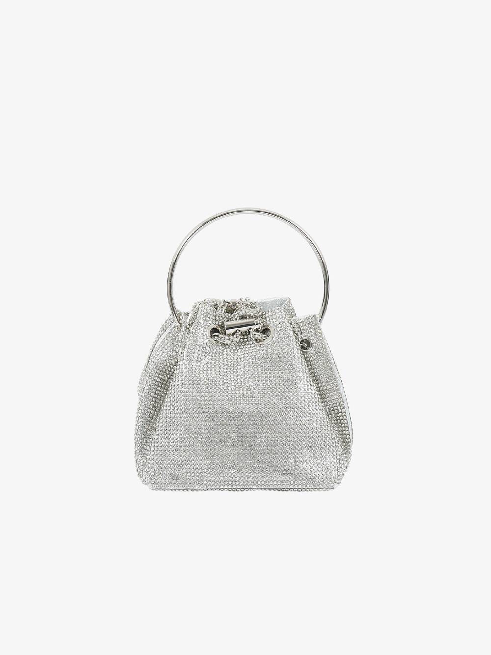EXE' Borsa a mano luxury strass CAO7-16 donna argento