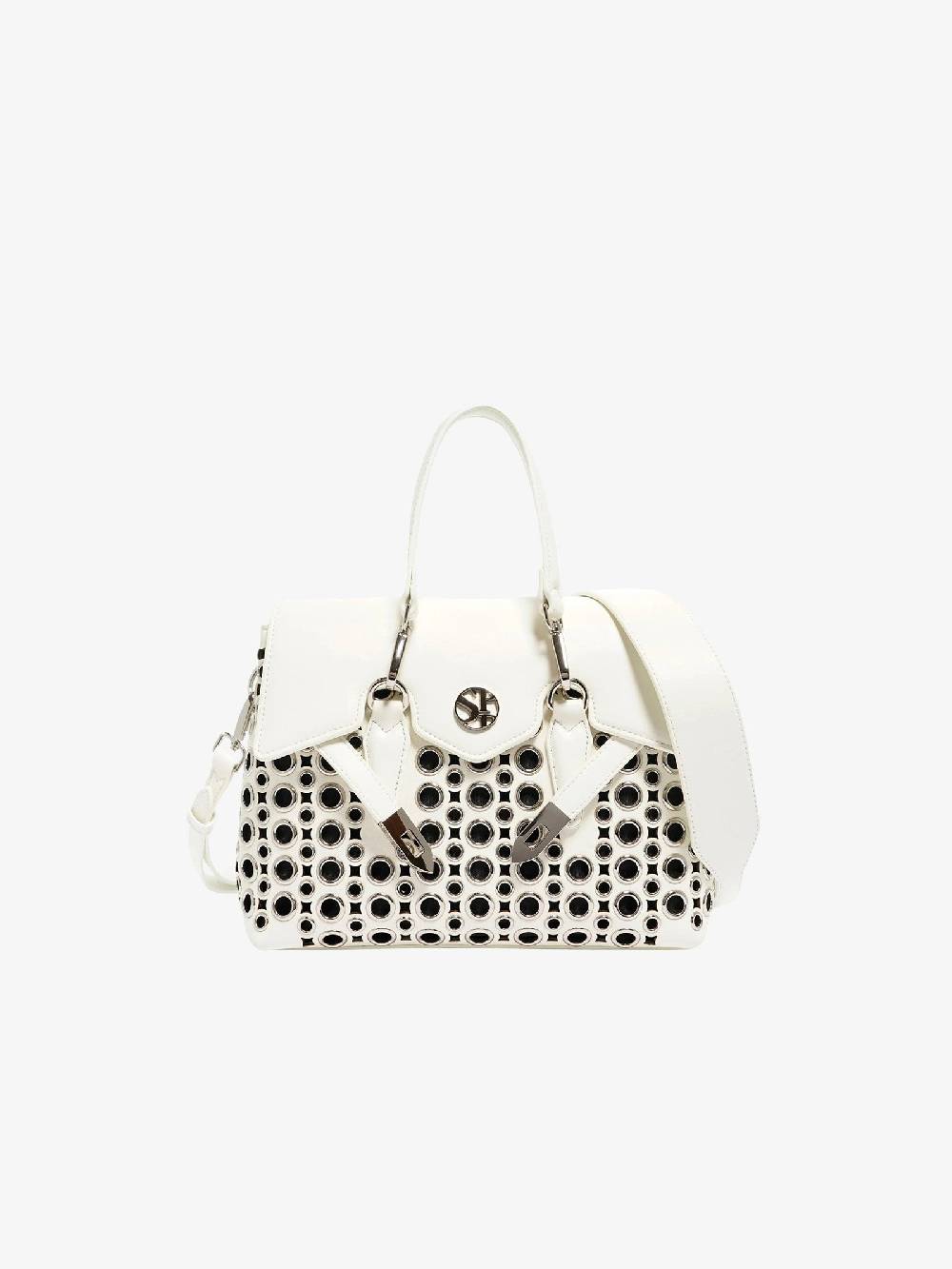 SECRET PON PON Borsa a mano Quiny hole Small donna bianco