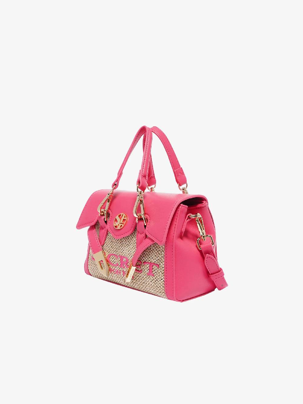SECRET PON PON Borsa A Spalla QUINY STRAW XSMALL Donna Fucsia