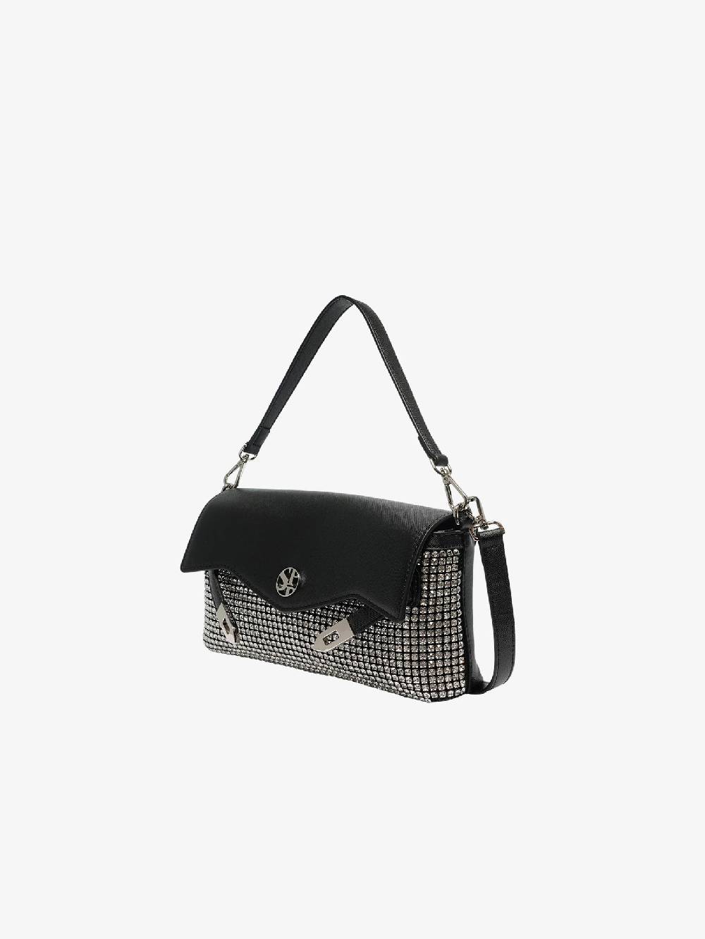 SECRET PON PON Borsa A Spalla QUINY TWINKLE CLUTCH Donna Nero