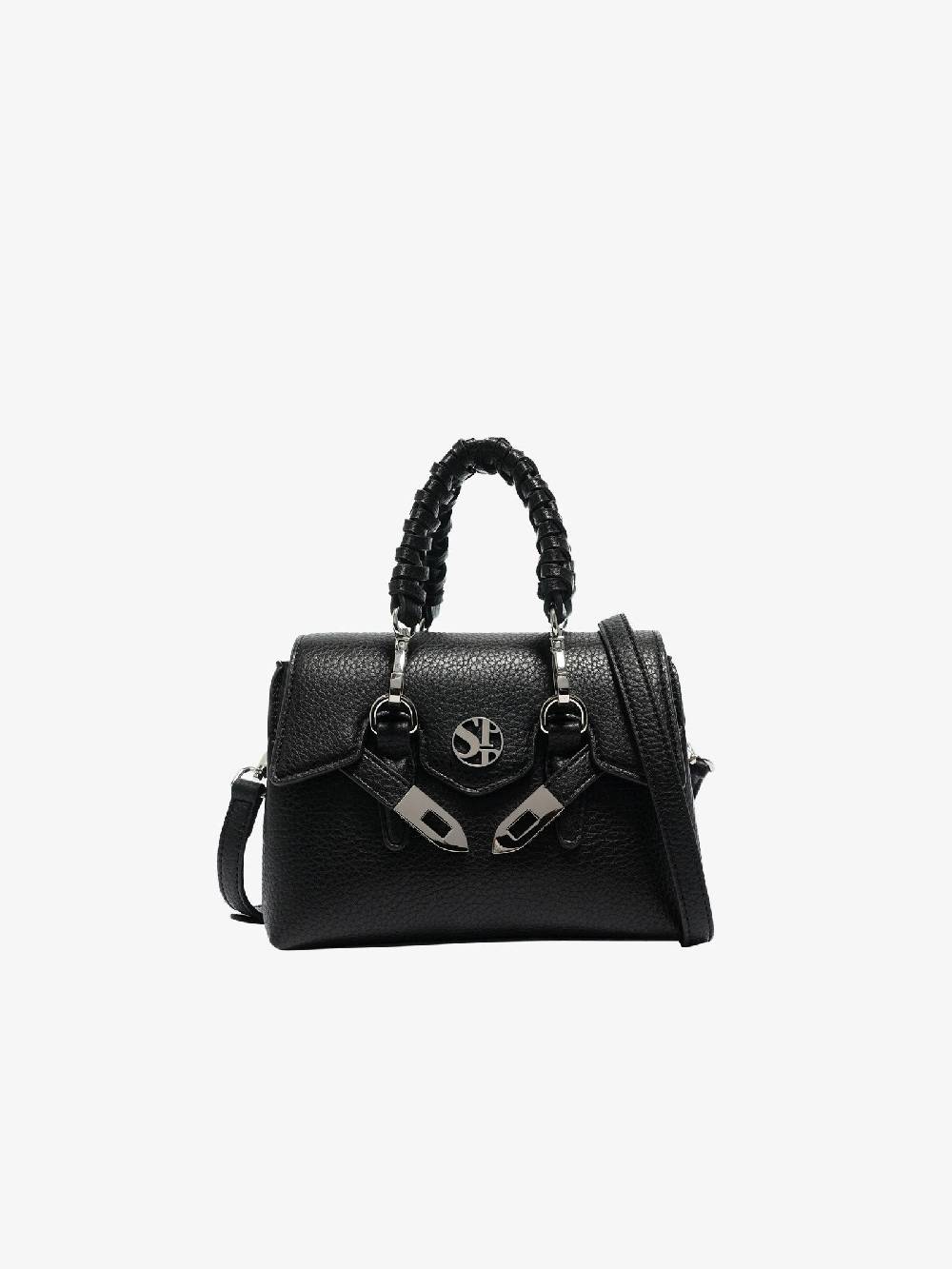 SECRET PON PON Borsa A Spalla QUINY XSMALL Donna Nero