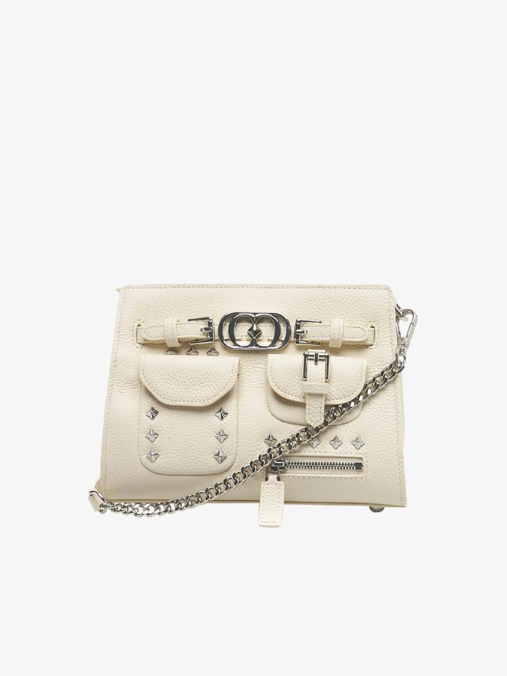 LA CARRIE Borsa a spalla Rock Pocket M donna in pelle avorio