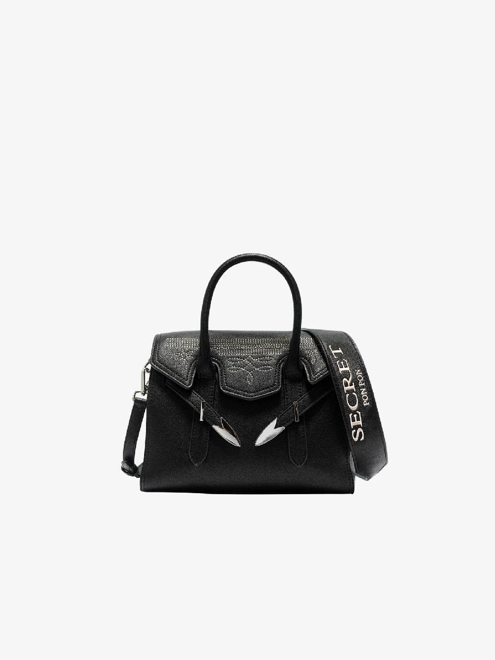 SECRET PON PON Borsa a spalla YALIS RODEO SMALL donna nero