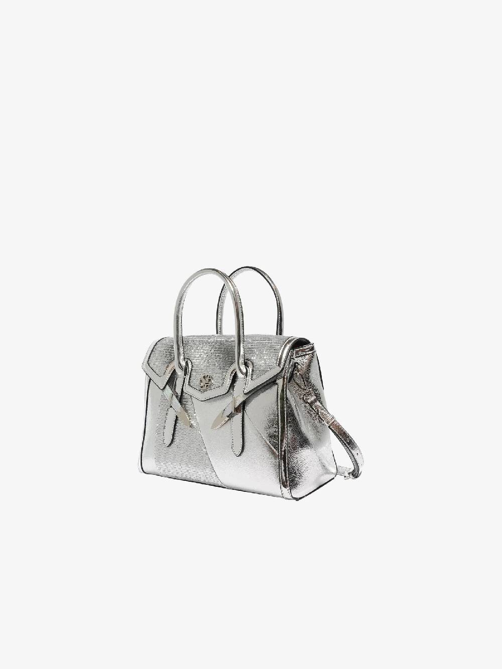 SECRET PON PON Borsa A Spalla YALIS SPARKLINK MEDIUM Donna Argento