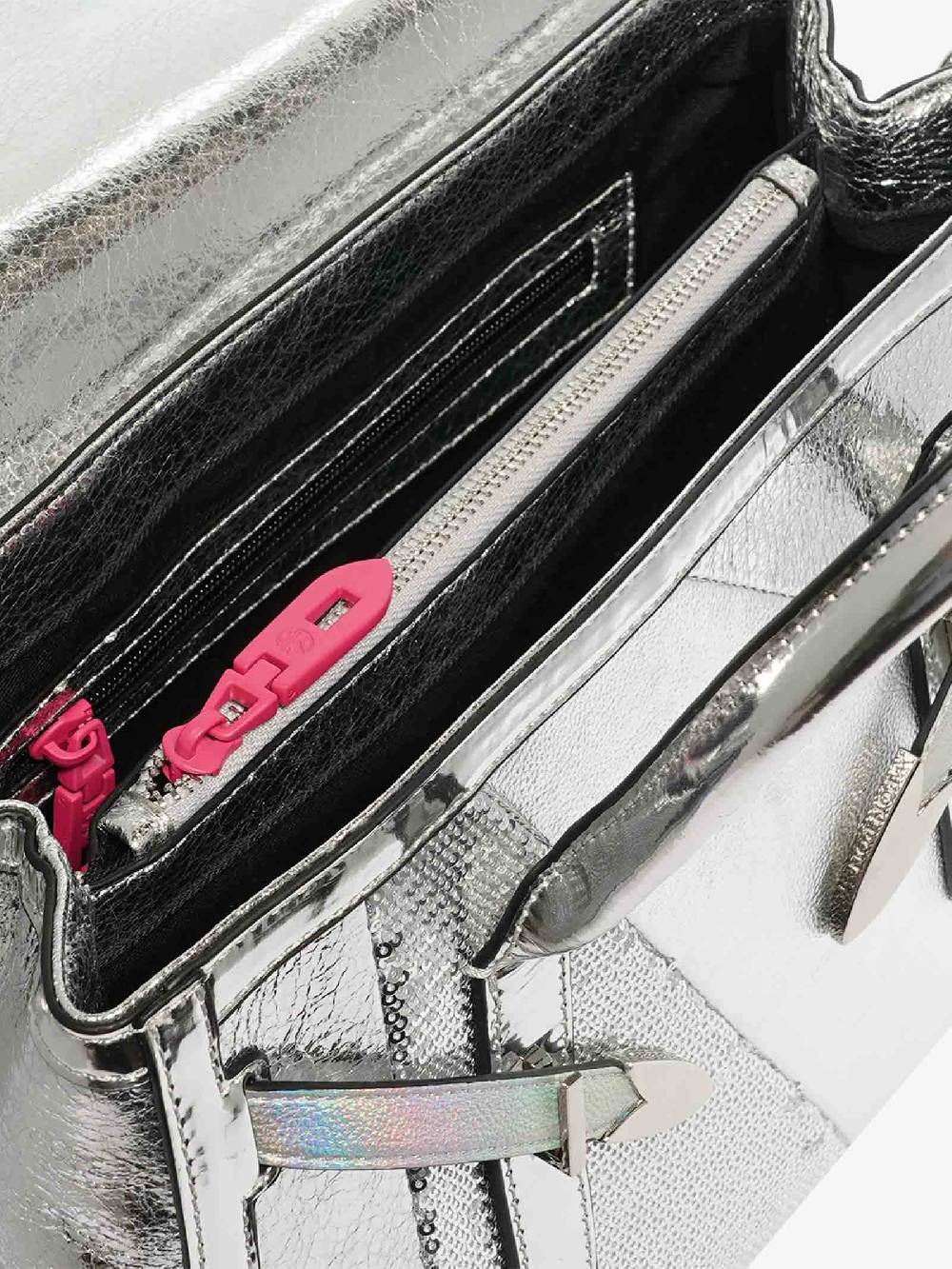 SECRET PON PON Borsa A Spalla YALIS SPARKLINK MEDIUM Donna Argento