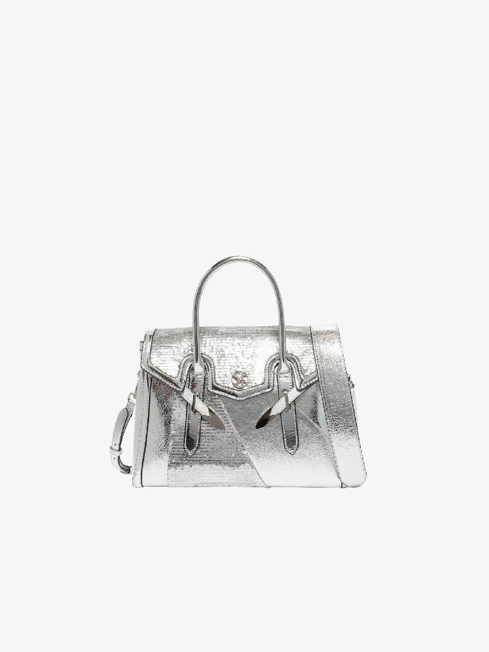 SECRET PON PON Borsa a spalla YALIS SPARKLINK MEDIUM donna argento