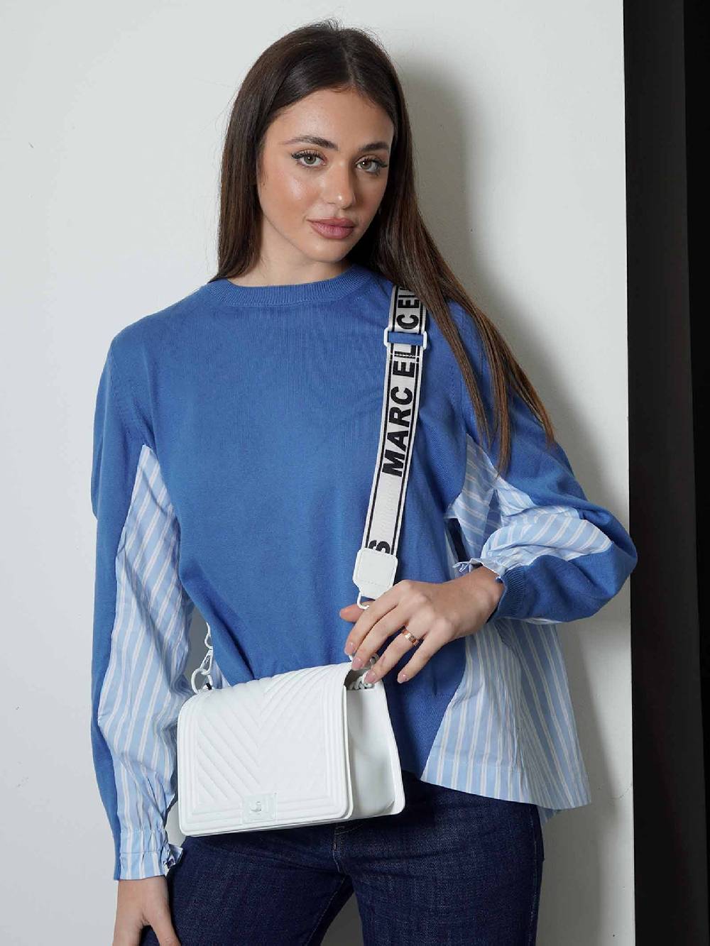 MARC ELLIS Borse A Spalla FLAT M Donna In Pvc Bianco