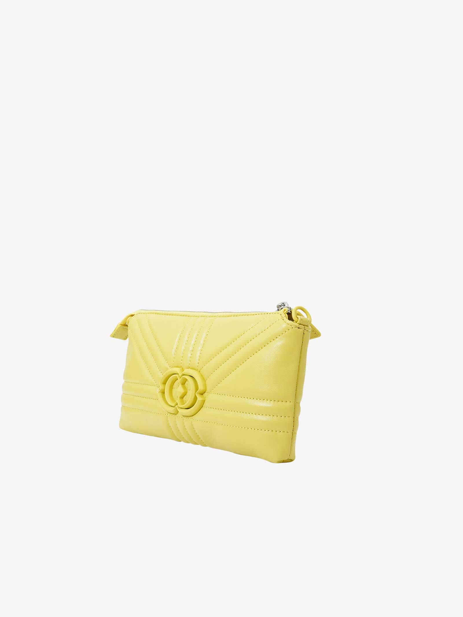 LA CARRIE Borse A Spalla GRATE DOUBLE WALLET Donna In Pelle Giallo
