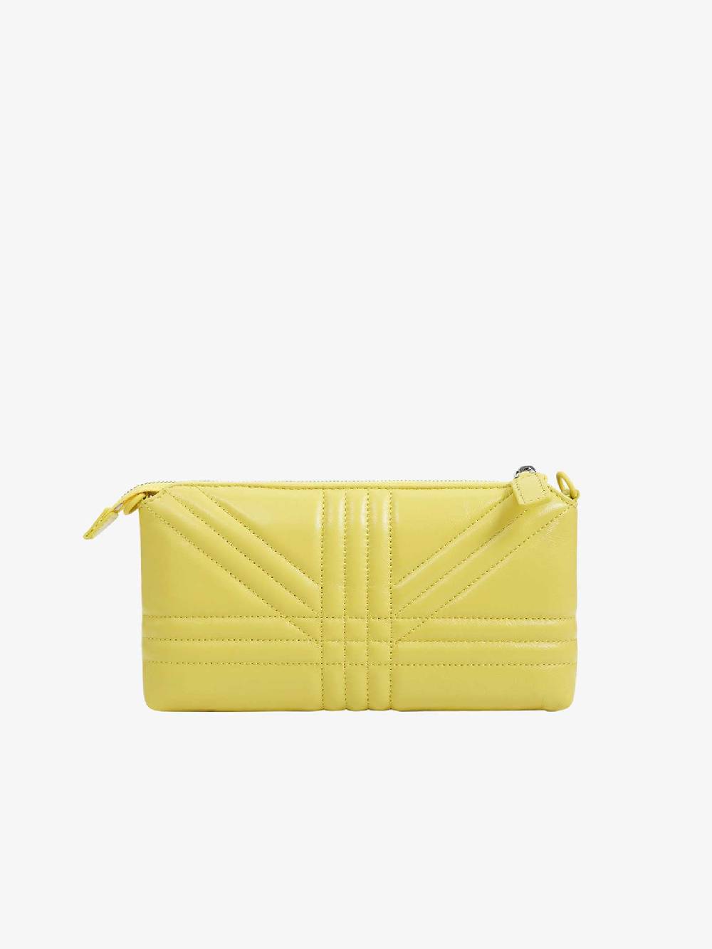 LA CARRIE Borse A Spalla GRATE DOUBLE WALLET Donna In Pelle Giallo