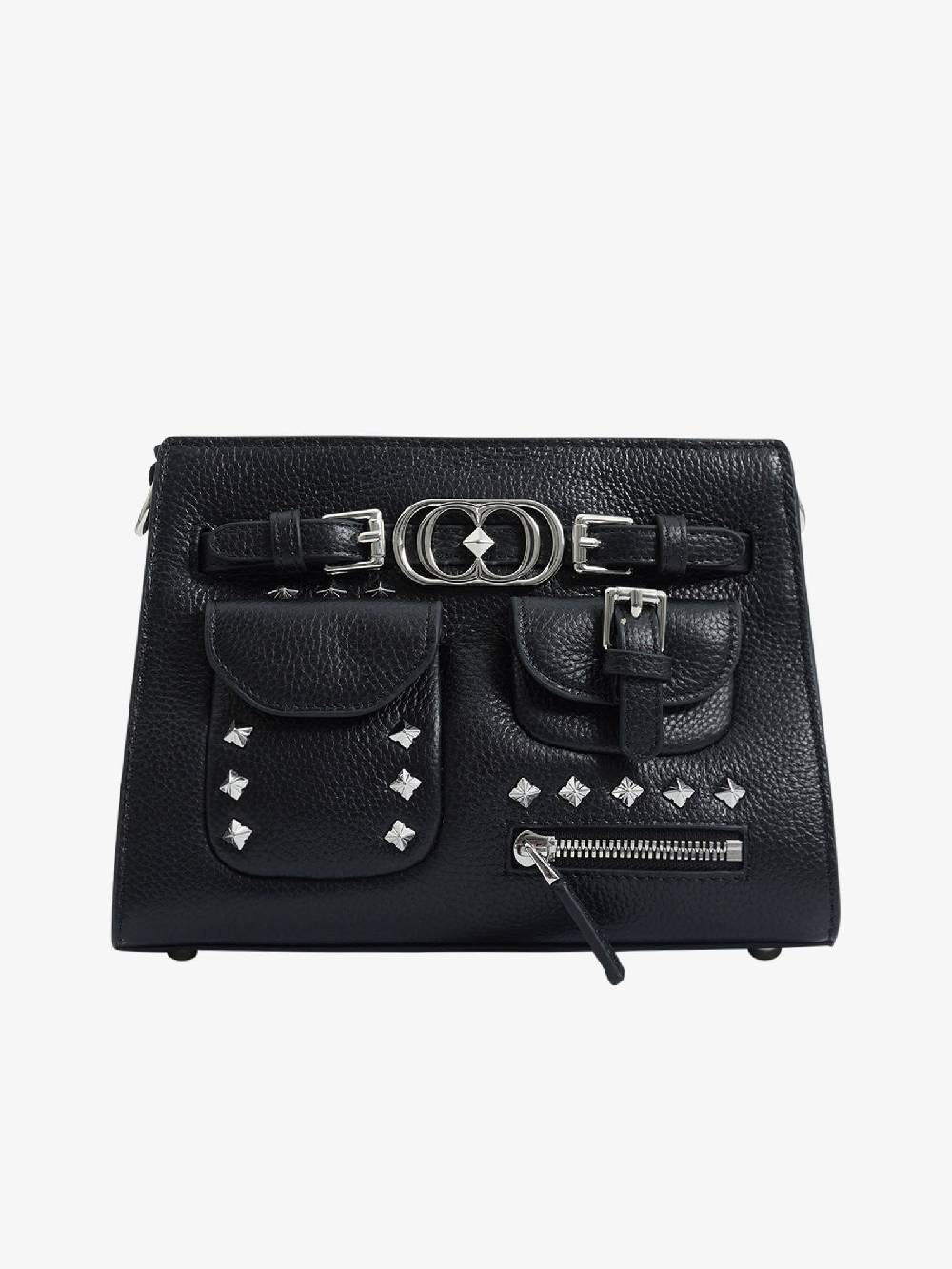 LA CARRIE Borse a spalla ROCK POCKET S donna in pelle nero