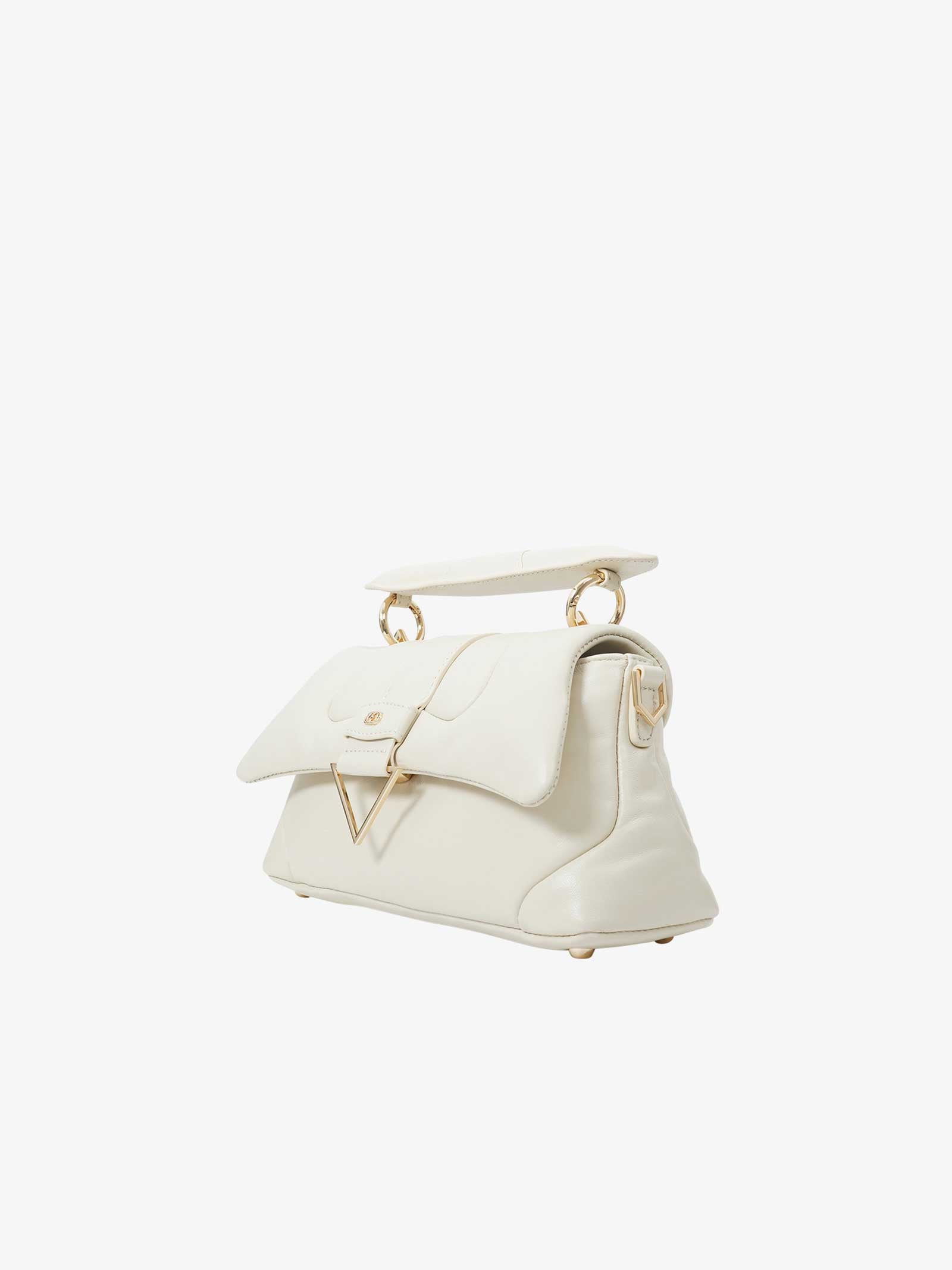 LA CARRIE Borse A Spalla SOFT MED. Donna In Pelle Panna