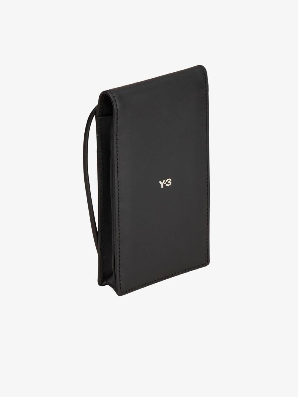 Y-3 Borsello IJ9902 Per Telefono In Vera Pelle Nero