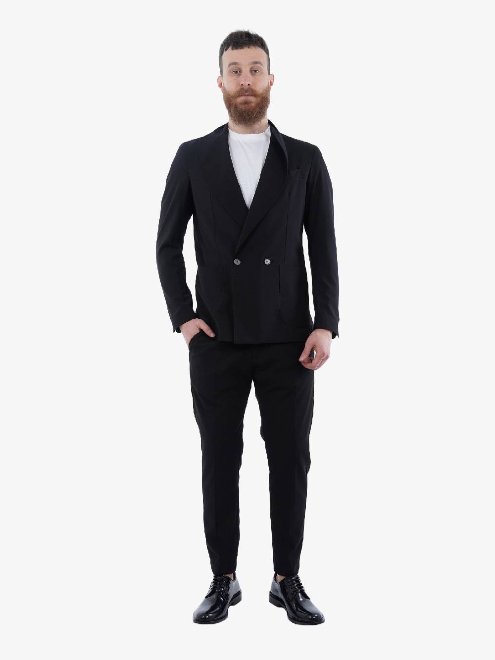 BY AND Completo In Misto Viscosa Uomo Nero