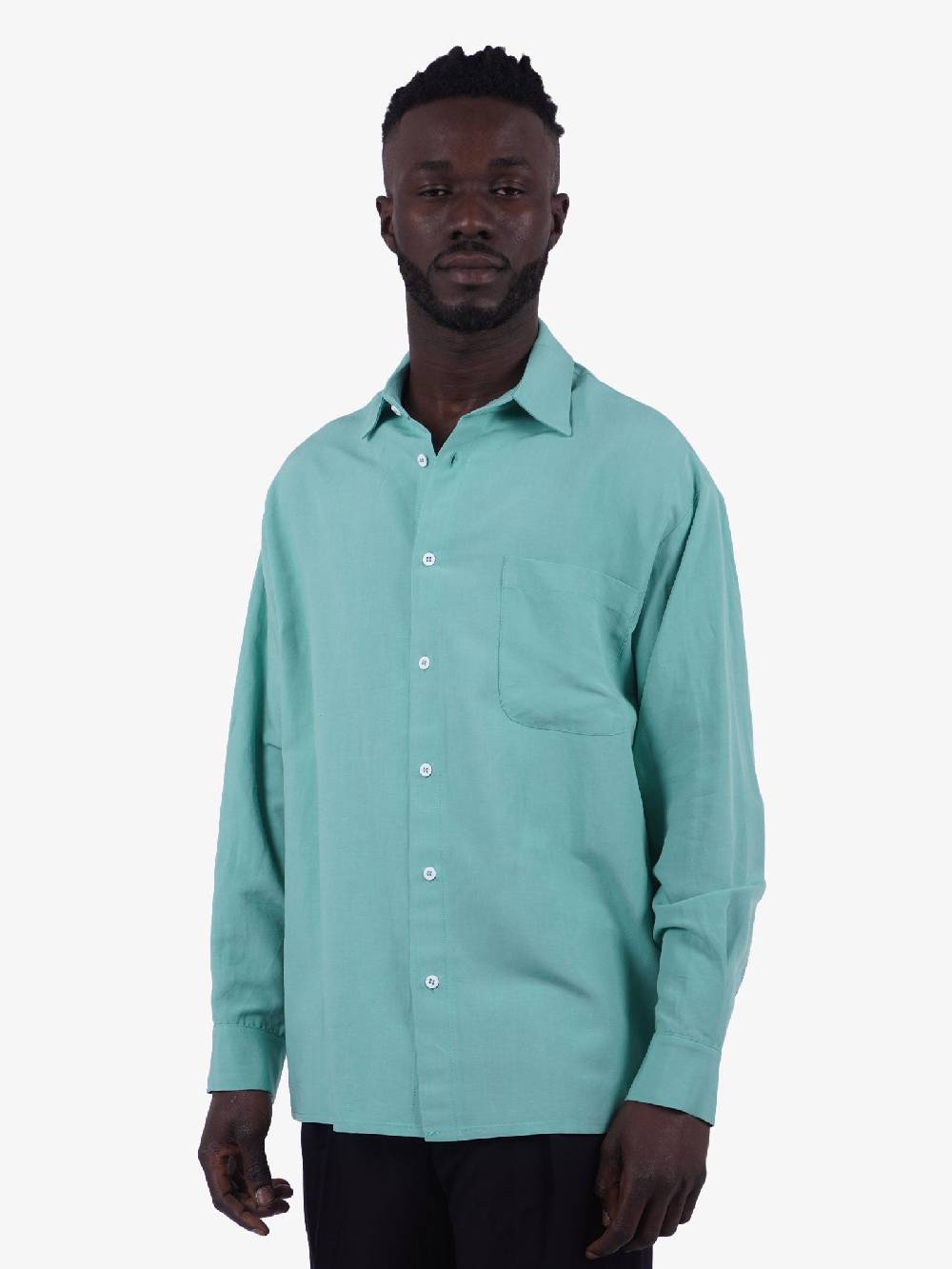 C93 Camicia Uomo Verde