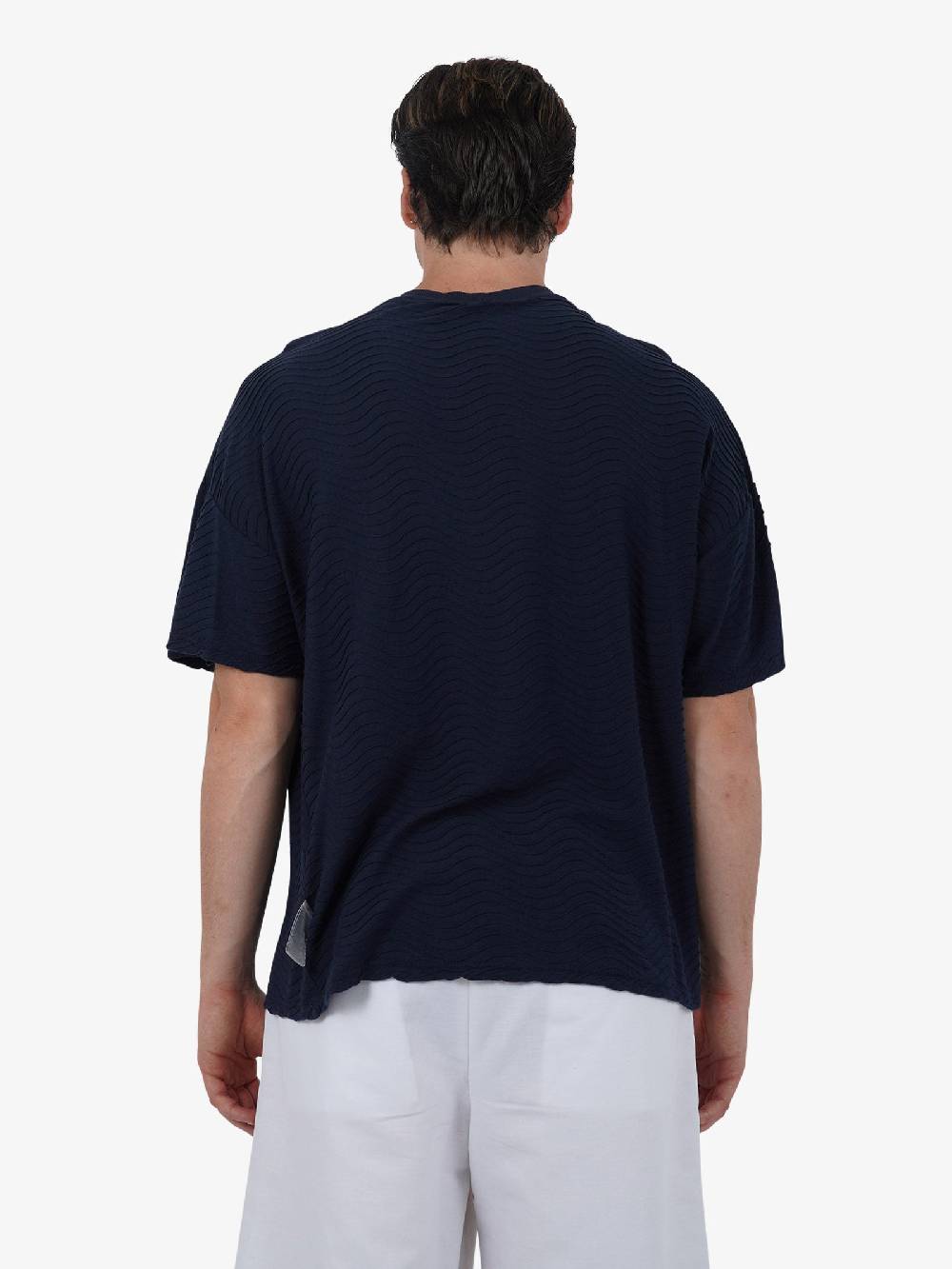 C93 T-shirt Effetto Onda 6067C483 Uomo Cotone Nero