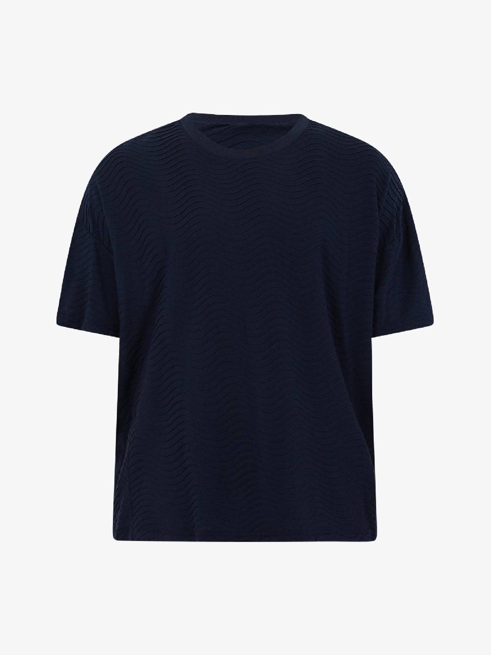 C93 T-shirt Effetto Onda 6067C483 Uomo Cotone Nero