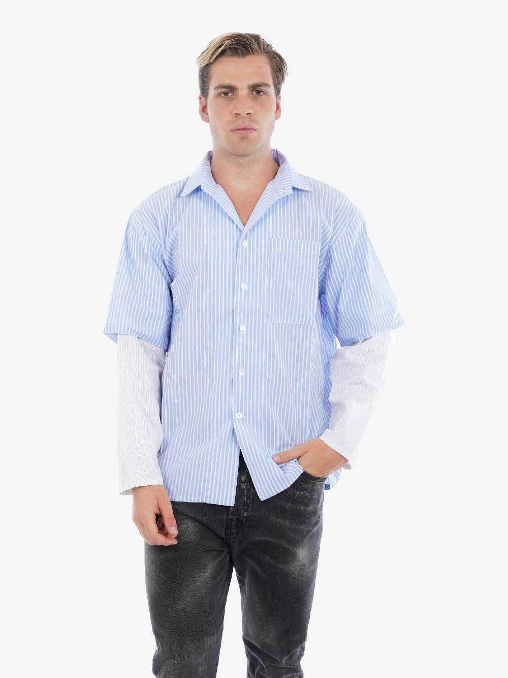 SILTED Camicia Ben Uomo In Puro Cotone A Righe Double