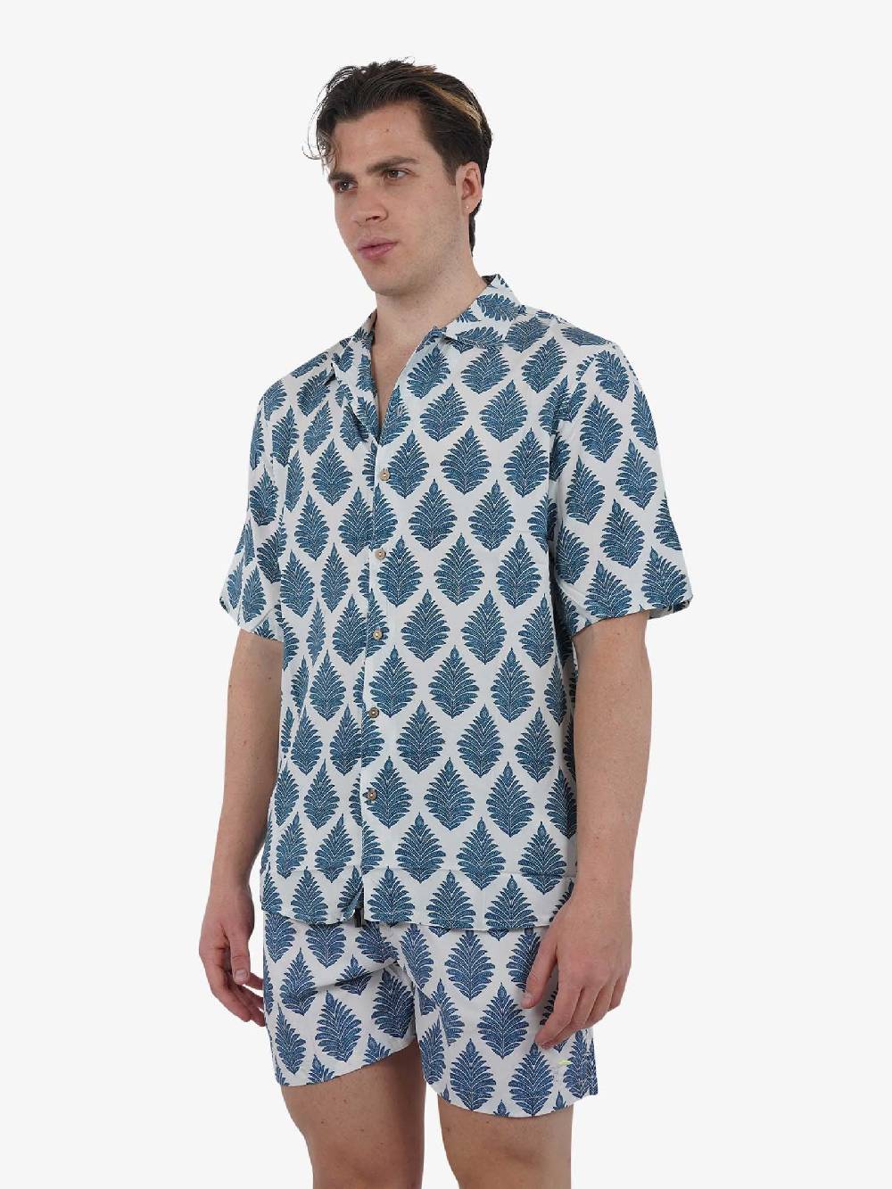 TOOCO Camicia Bowling A Maniche Corte BWL AGAVE Uomo Bianco