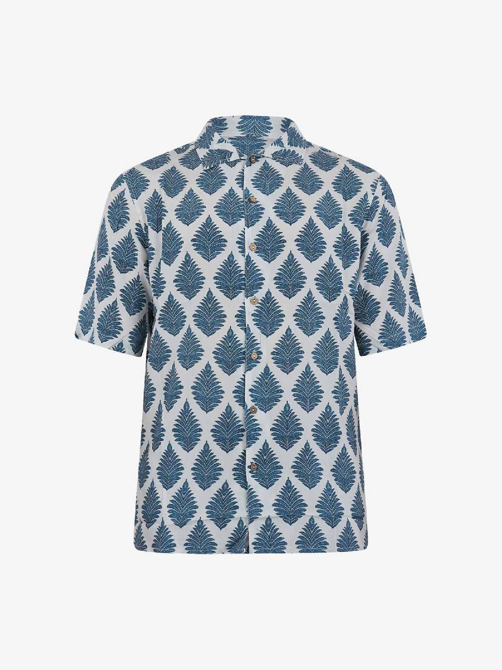 TOOCO Camicia bowling a maniche corte BWL AGAVE uomo bianco