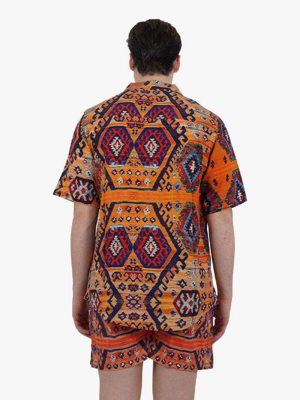 TOOCO Camicia Bowling A Maniche Corte BWL BEIRUT Uomo Arancione