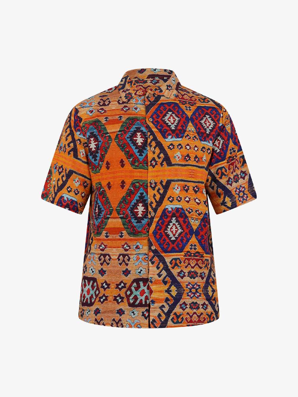 TOOCO Camicia Bowling A Maniche Corte BWL BEIRUT Uomo Arancione