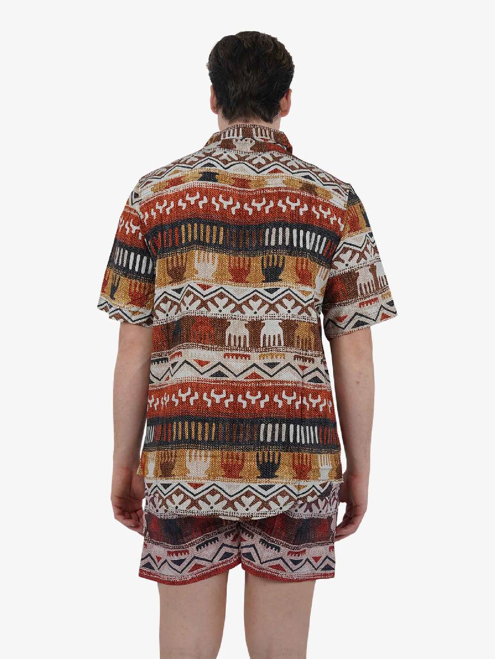 TOOCO Camicia Bowling A Maniche Corte BWL ZIMBAWE Uomo Marrone