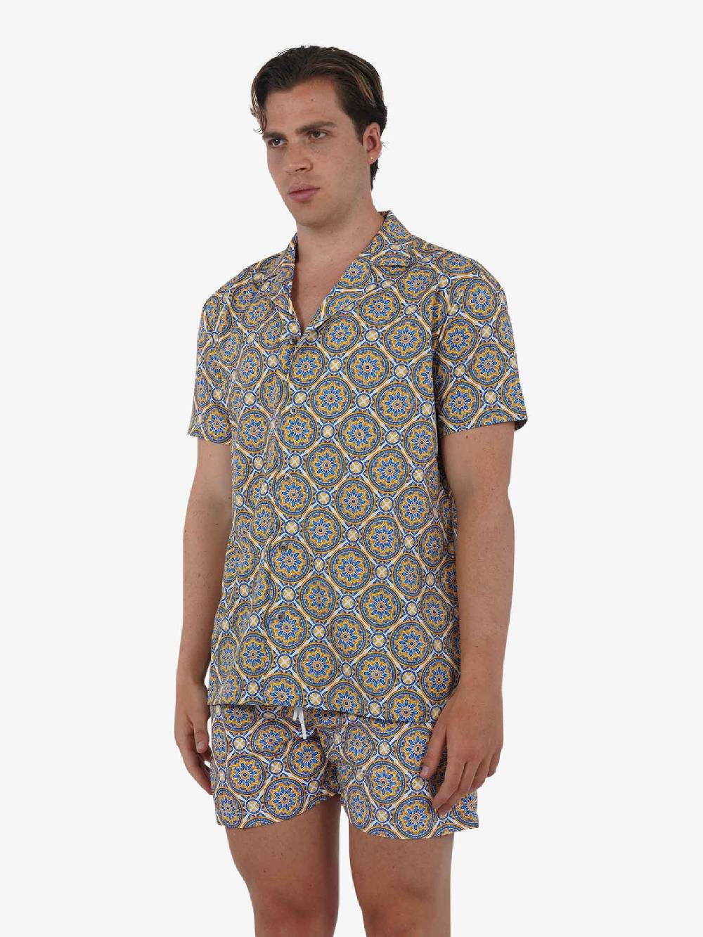 MOVE BEACHWEAR Camicia Bowling Con Stampa PRINT 24 Uomo Multicolor