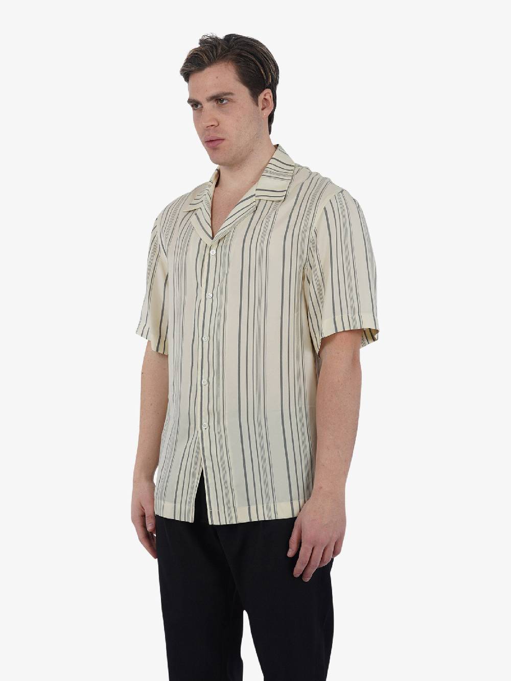 GRIFONI Camicia Bowling GR120004/15 Uomo Cupro Beige