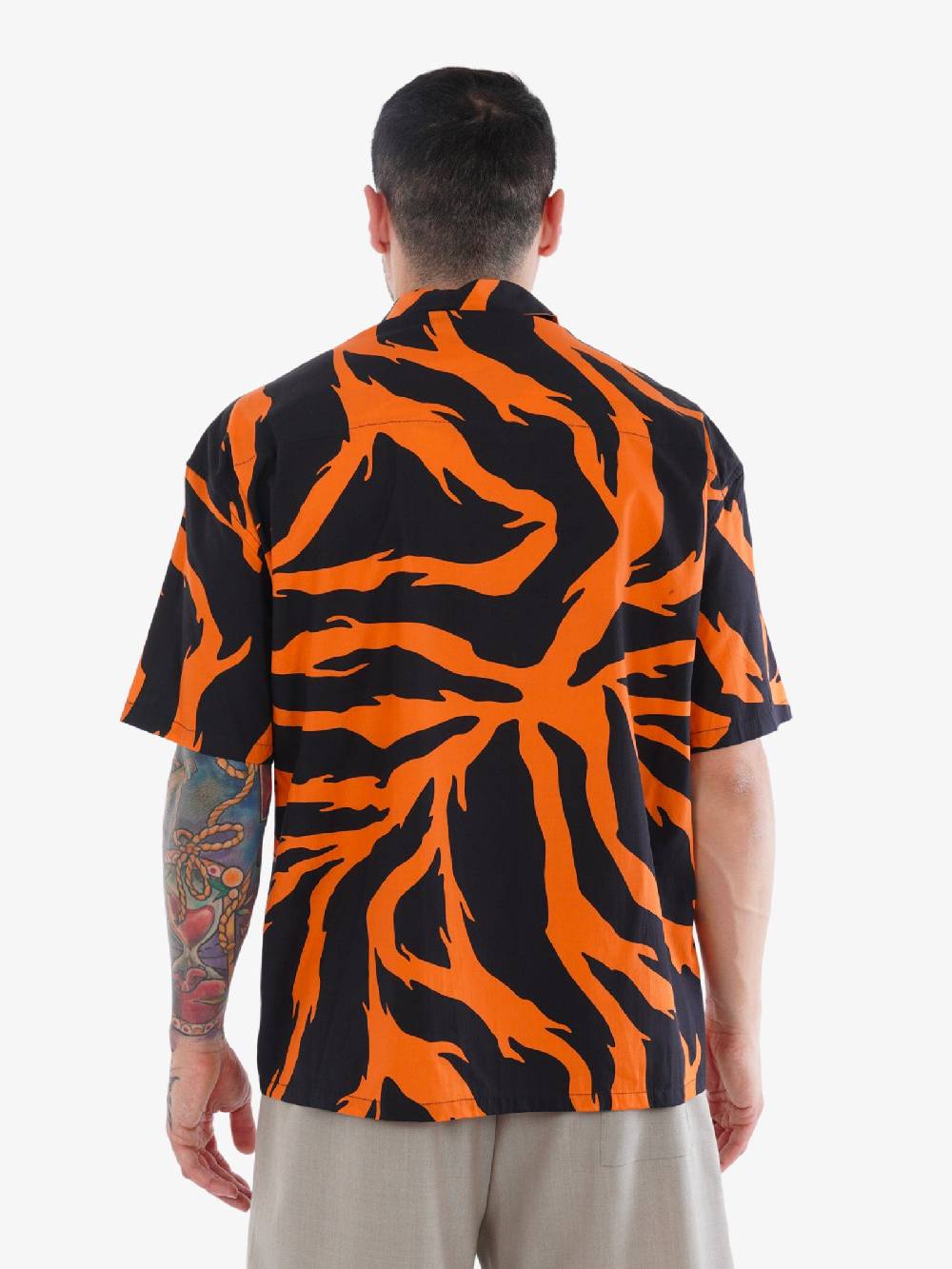 WHITE OVER Camicia Bowling Rockway Uomo Stampa Multicolore