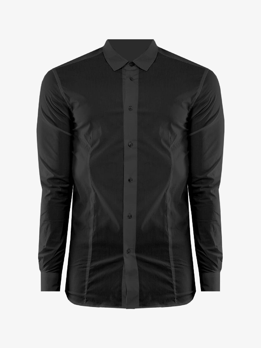 GAZZARRINI Camicia CE130G Uomo In Misto Cotone Nero