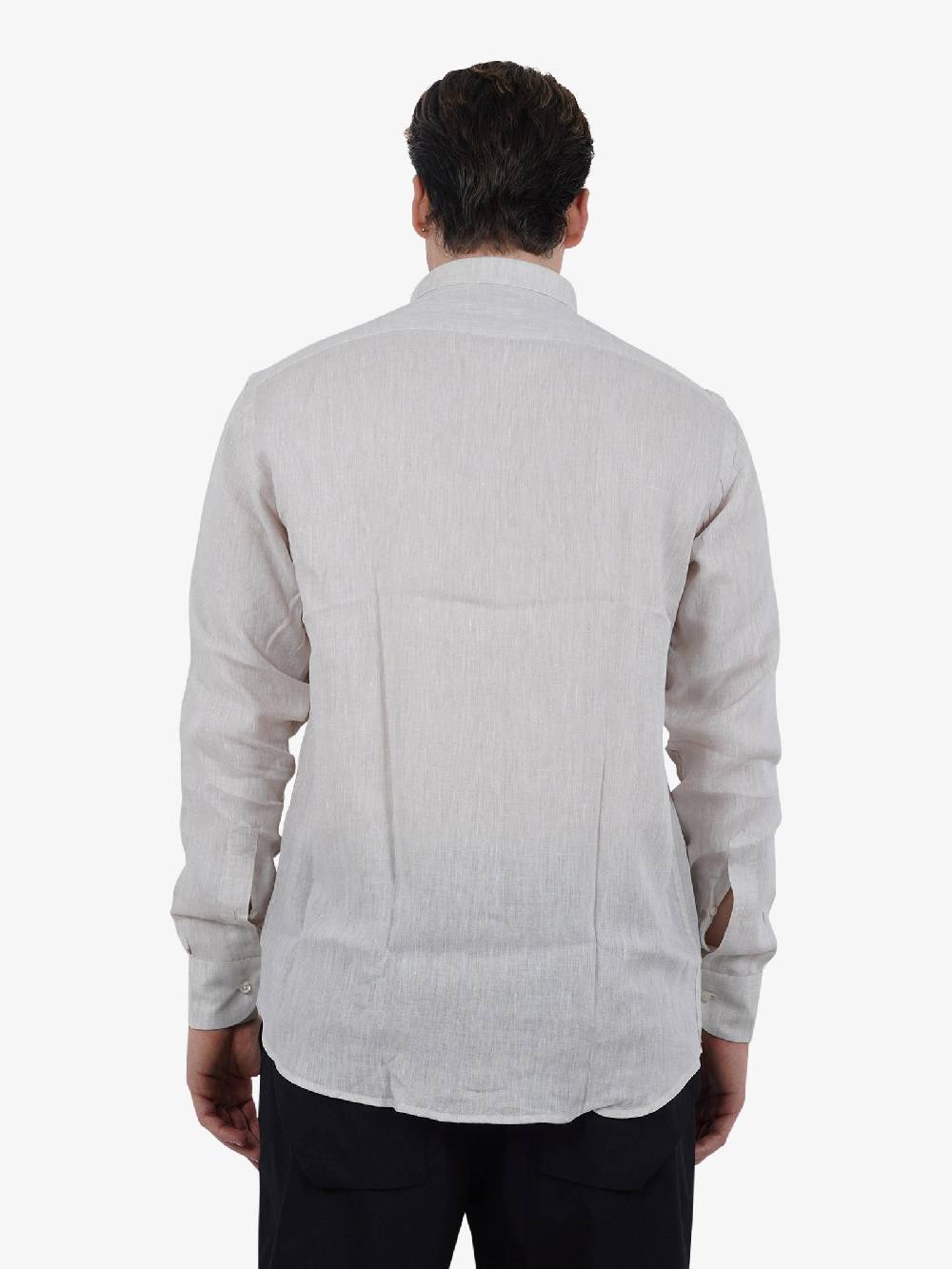 CAPRI VICE Camicia Classica Monocolore CPVS24CM01 Uomo Lino Beige