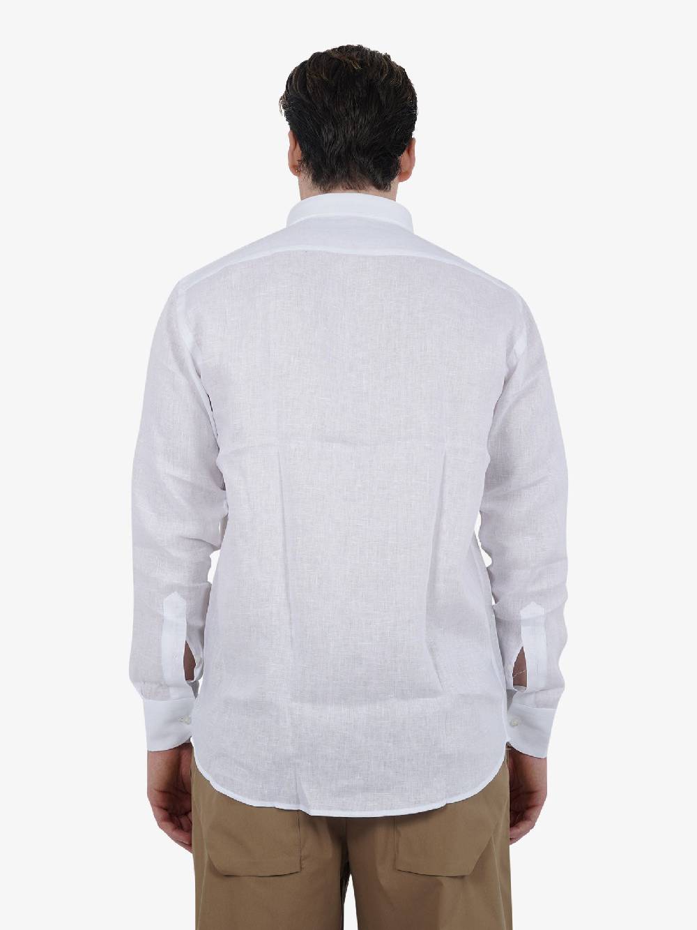 CAPRI VICE Camicia Classica Monocolore CPVS24CM01 Uomo Lino Bianco