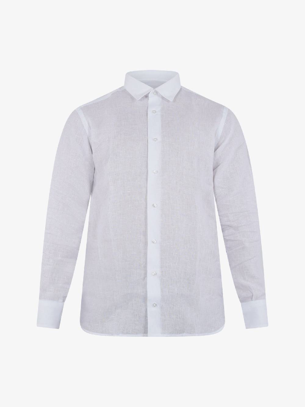 CAPRI VICE Camicia Classica Monocolore CPVS24CM01 Uomo Lino Bianco