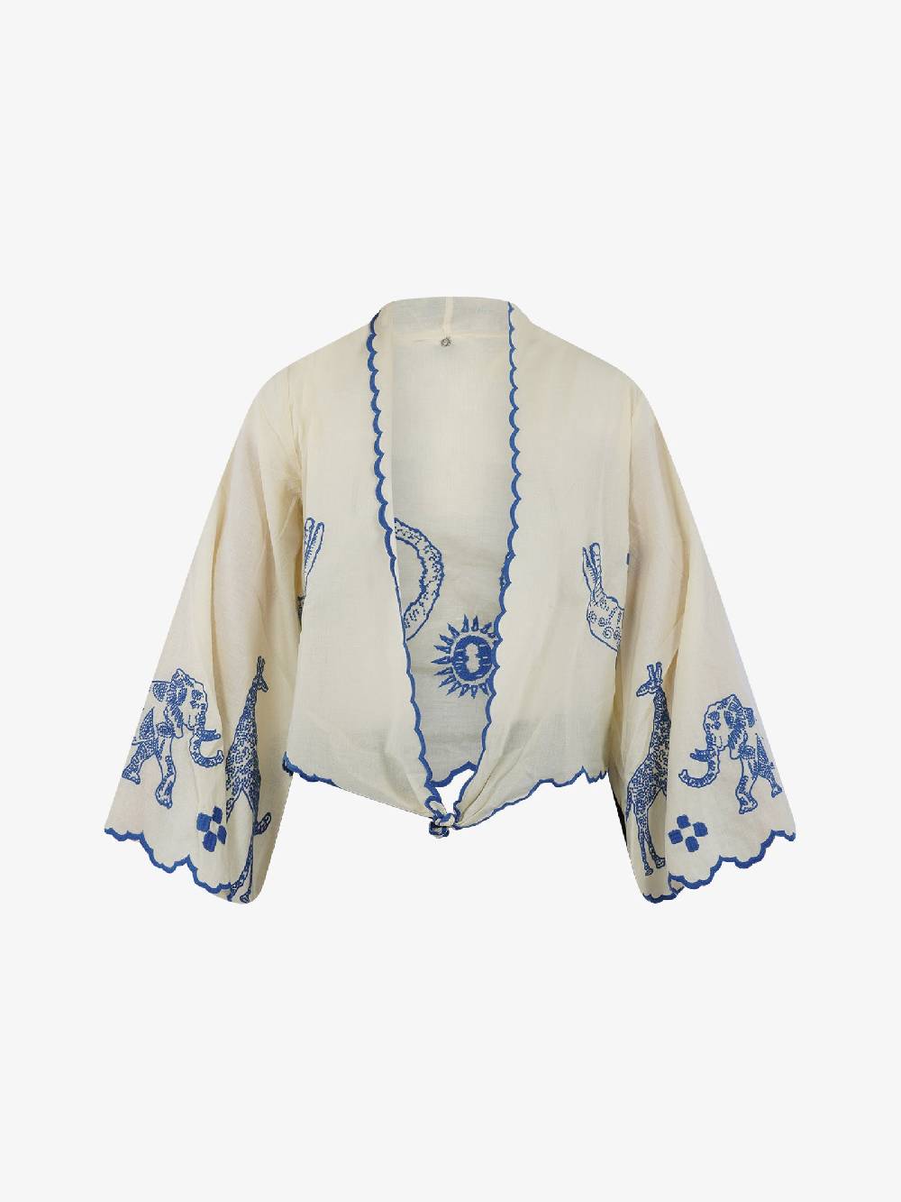 OTTOD'AME Camicia Con Stampa ATM_DC4907 Donna Cotone Panna