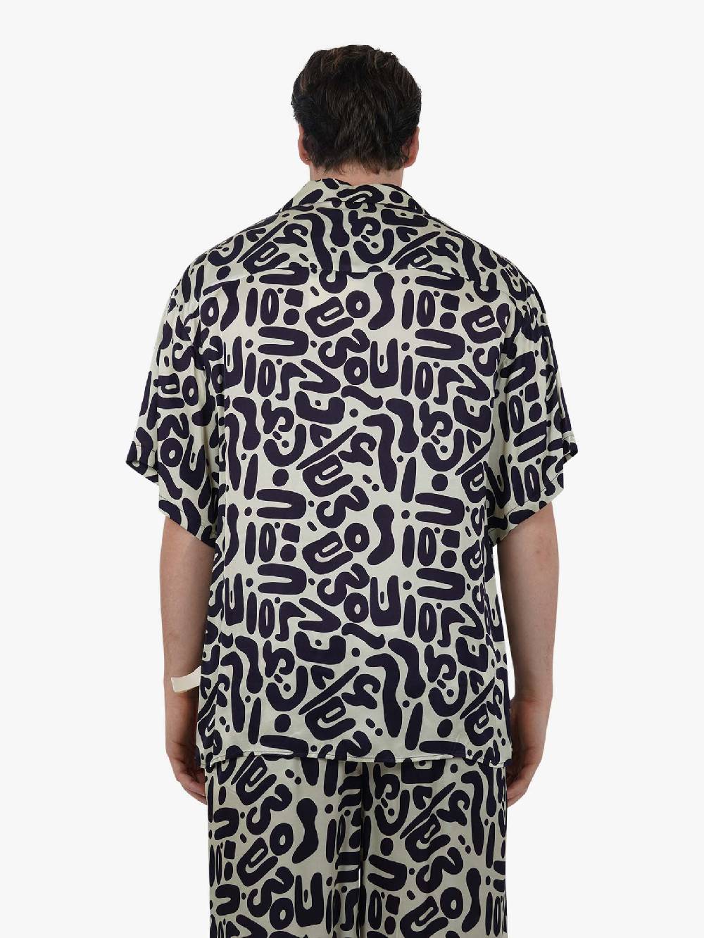 C93 Camicia Con Stampa C93-8116C491 Uomo Viscosa Blu