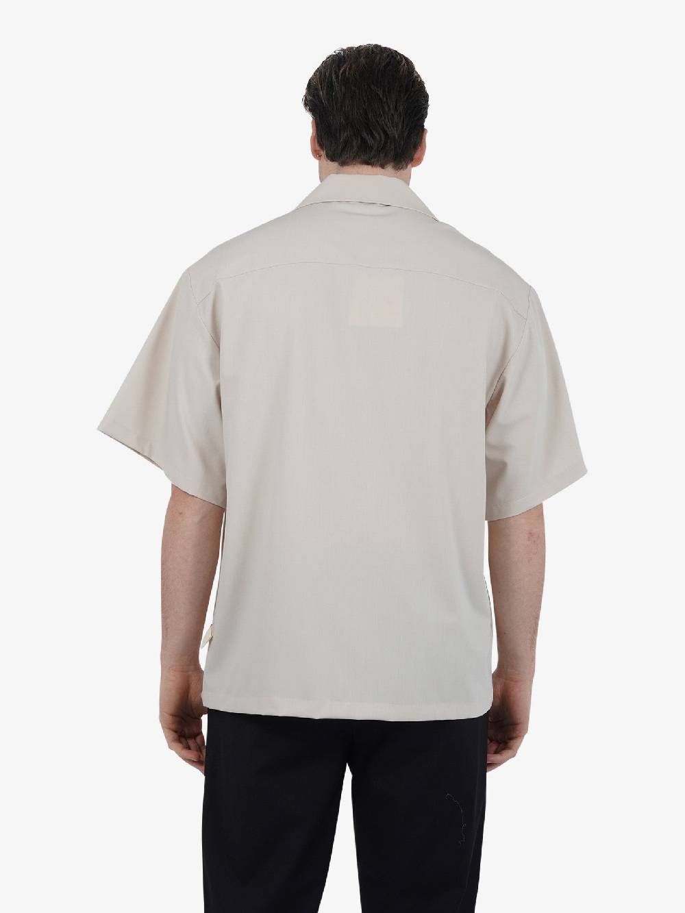 C93 Camicia Mezza Manica Tinta Unita C93-8116C492 Uomo Beige