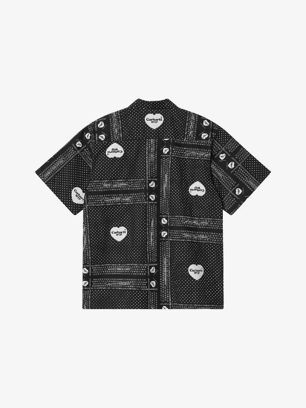 CARHARTT WIP Camicia S/S Heart Bandana I033075_24M_XX Uomo In Cotone Nero/bianco