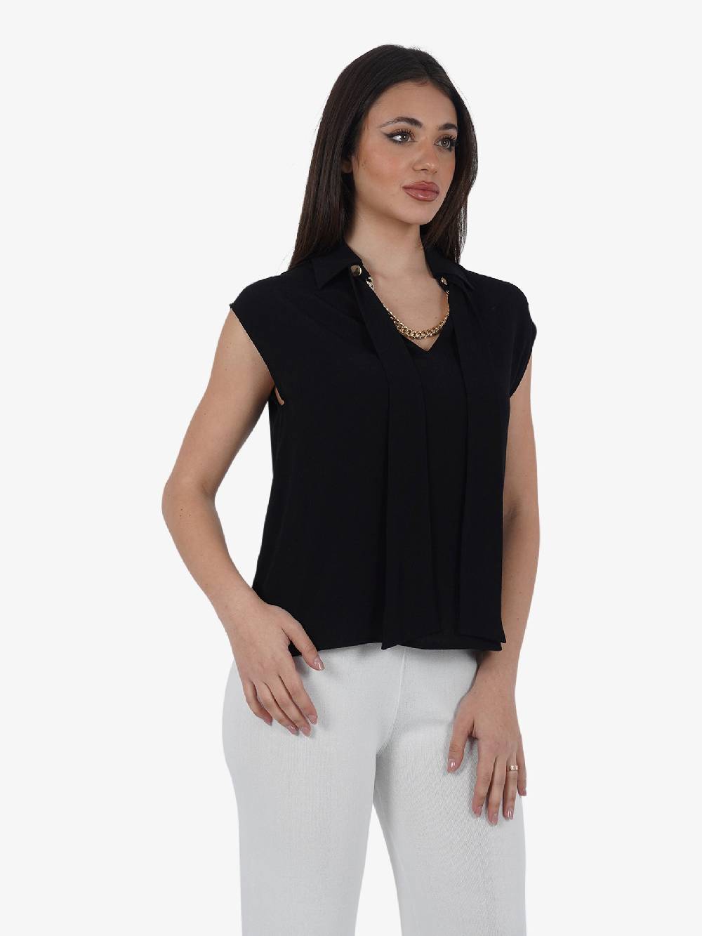 TRASH AND LUXURY Camicia TL-02SS240430 Donna Viscosa Nero