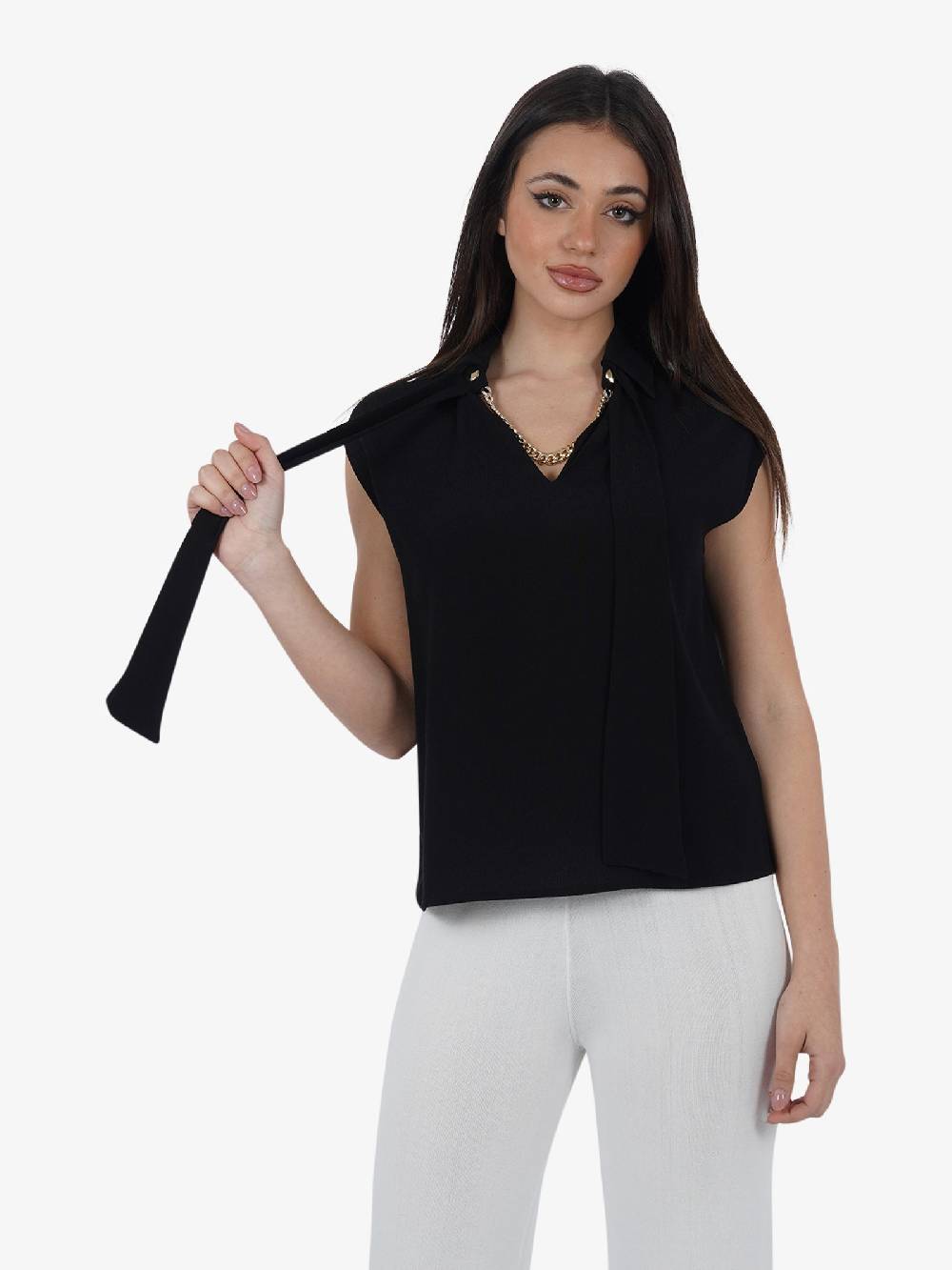 TRASH AND LUXURY Camicia TL-02SS240430 donna viscosa nero