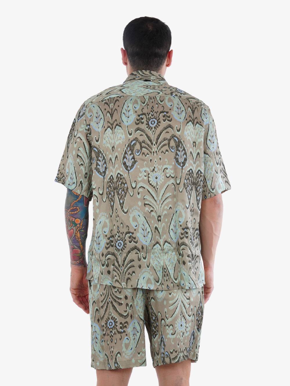 LOW BRAND Camicia Uomo In Viscosa Multicolore Verde S126