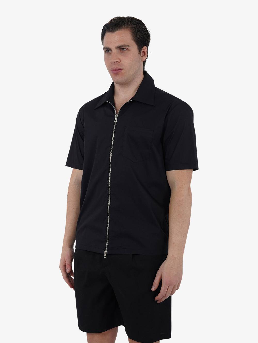 LOW BRAND Camicia Zip S143 Fly L1CSS246549 Uomo Cotone Nero