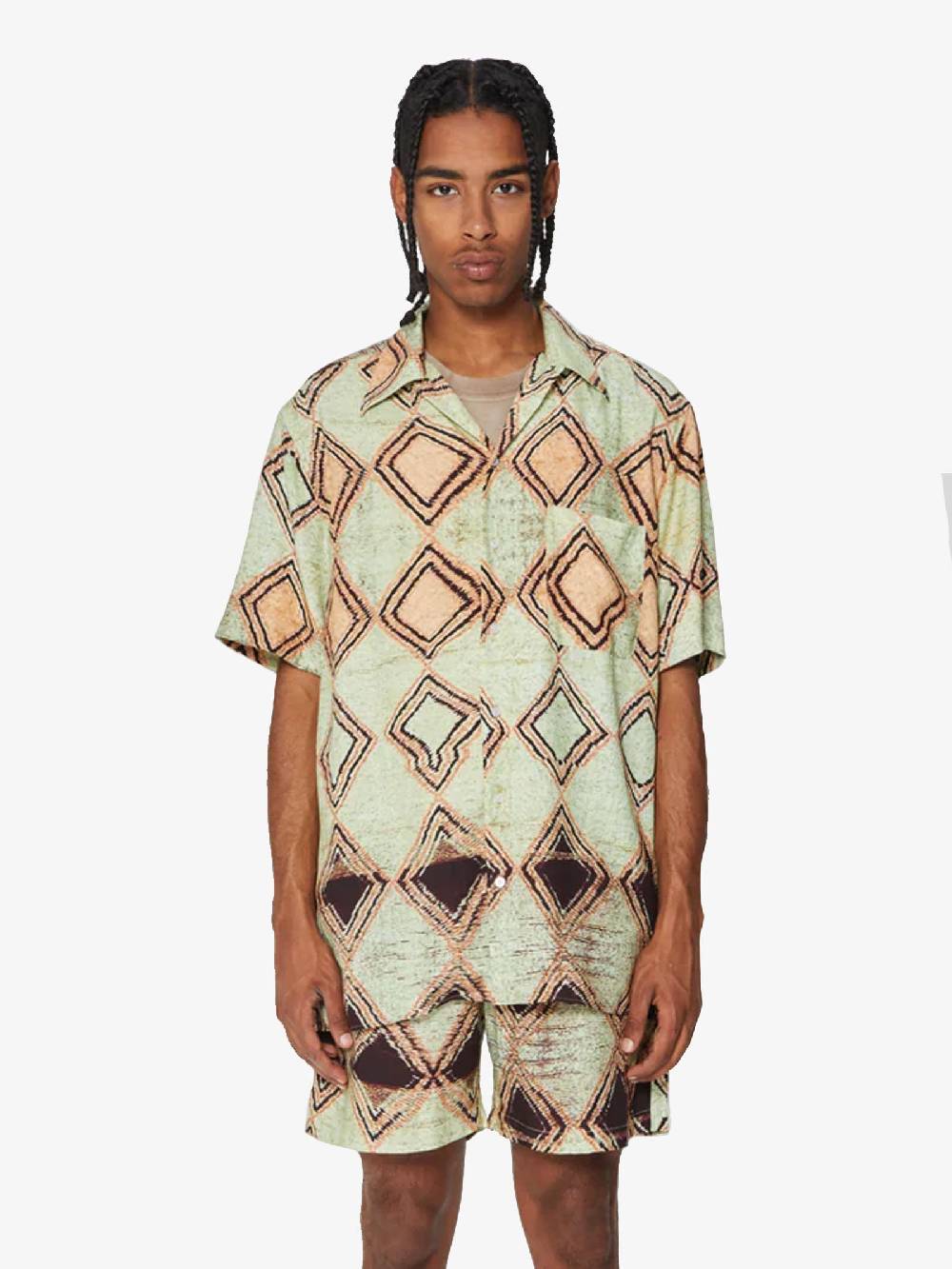 DANILO PAURA Camicie In Viscosa Verde JEREMY BOWLING SHIRT