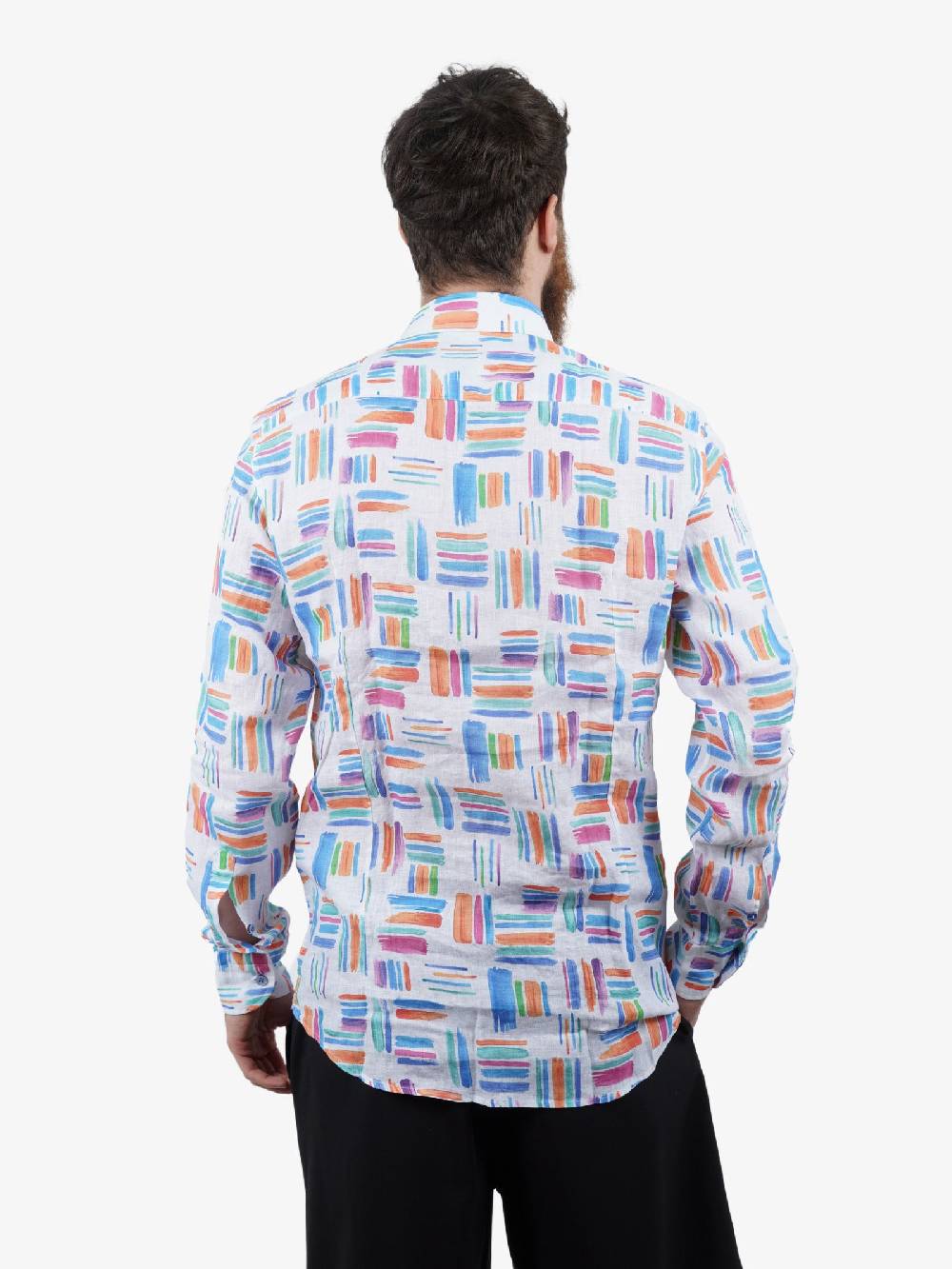 BASTONCINO Camicie Uomo Lino Multicolor Simo Collo 164