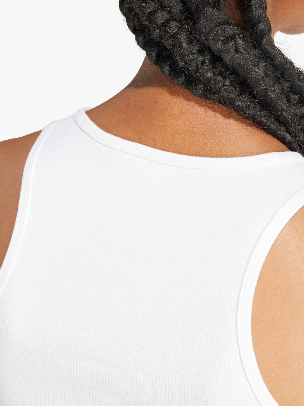 ADIDAS Canotta Cropped Essentials Rib IY5920 Donna Cotone Bianco