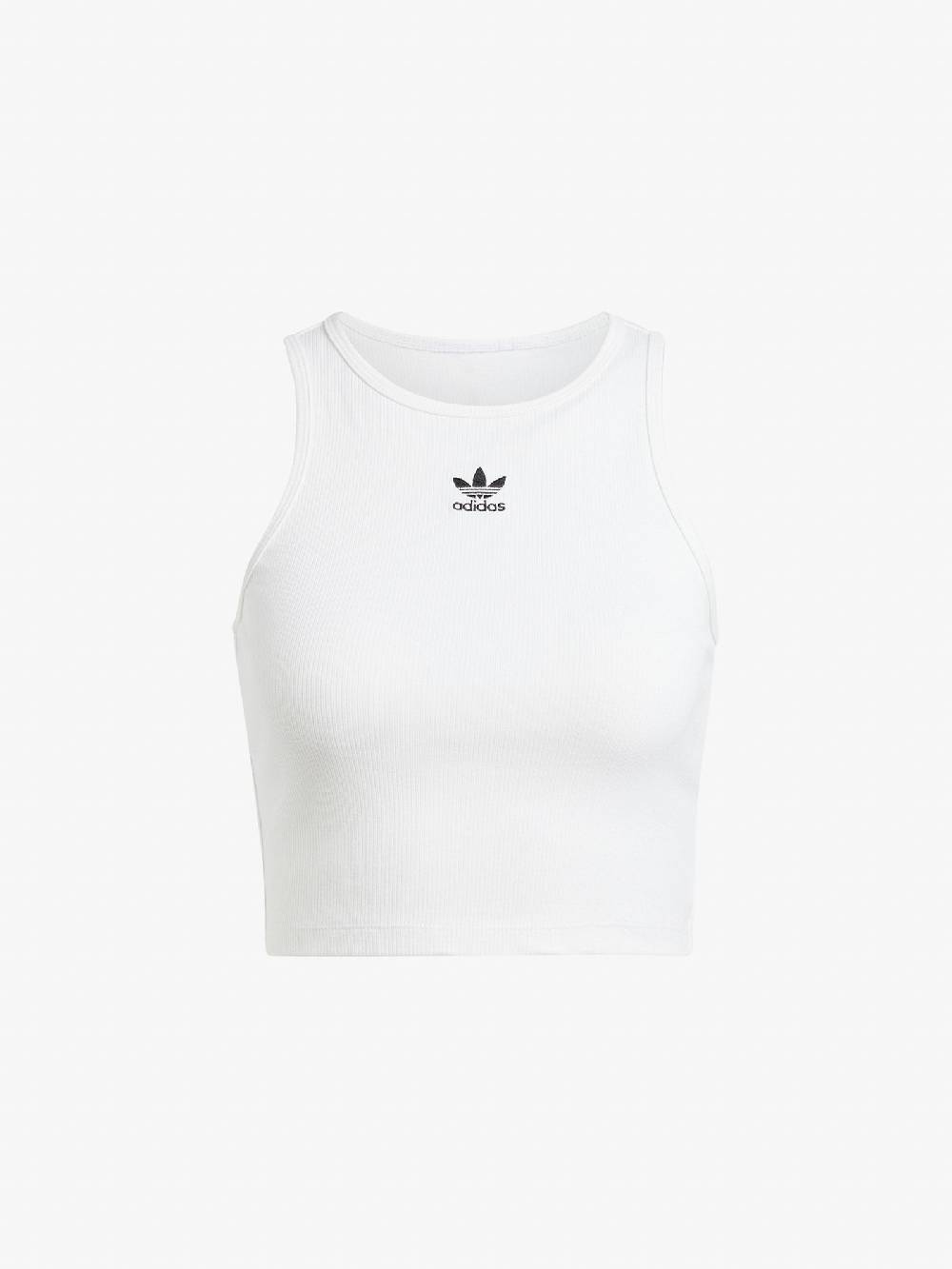 ADIDAS Canotta cropped Essentials Rib IY5920 donna cotone bianco