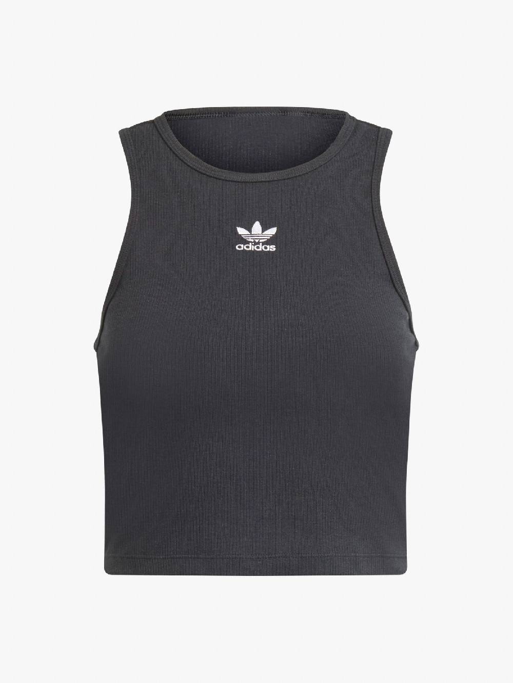 ADIDAS Canotta croppes Essentials Rib IJ8251 donna cotone nero