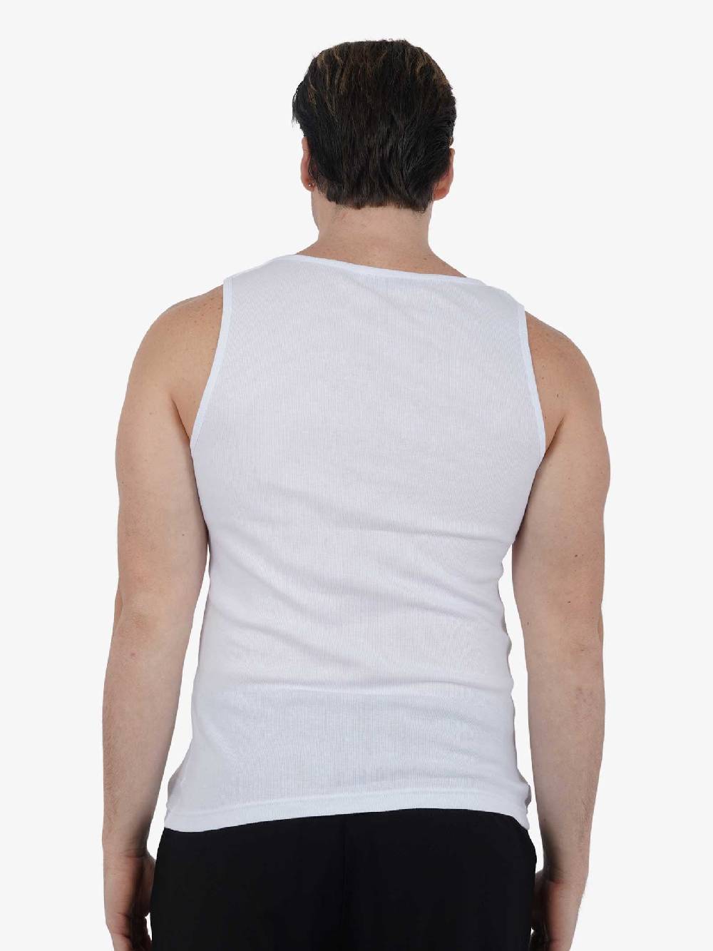 I'M BRIAN Canotta In Costina CN2903 Uomo Cotone Bianco