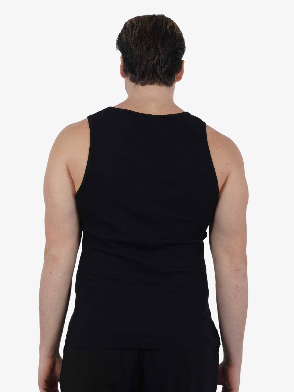 I'M BRIAN Canotta In Costina CN2903 Uomo Cotone Nero